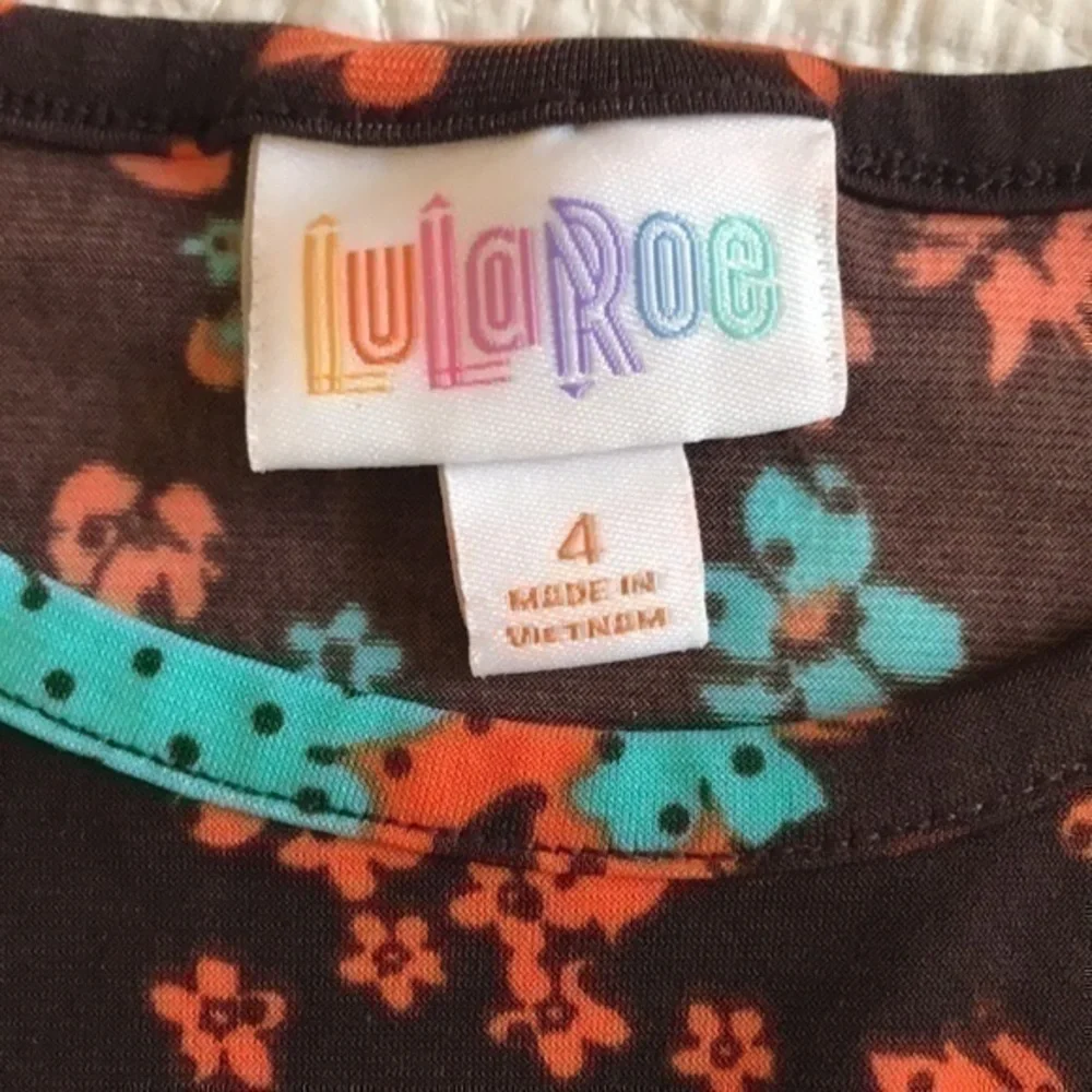 LulaRoe Floral Dress Size 4 polyester/spandex